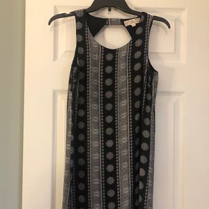 Black and white print dress